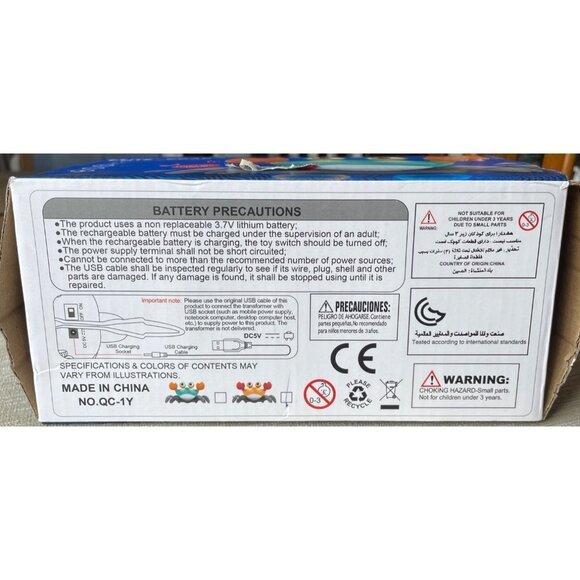 Open Box CUTE CRAB electric induction crawling crab toy w/ music and LED light u - Picture 4 of 4